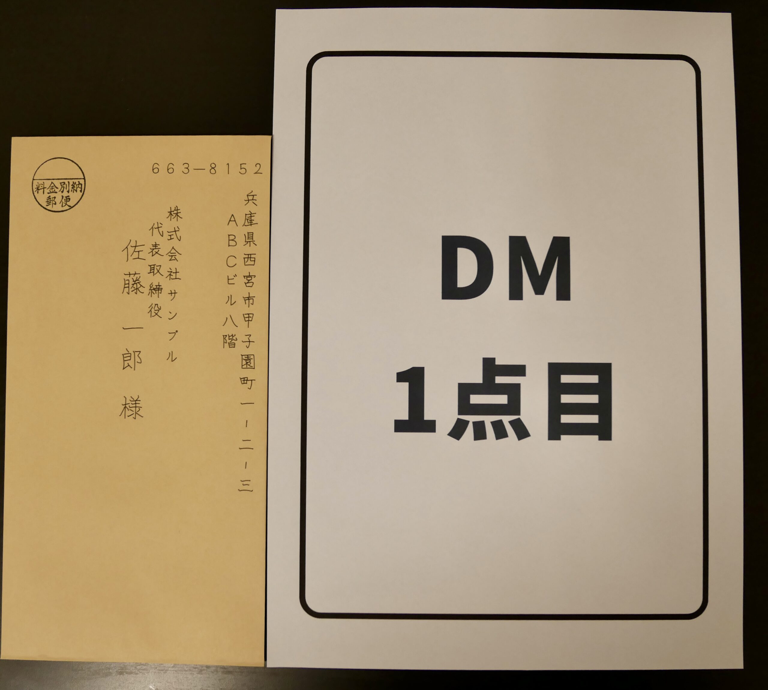 スタンダード：宛名＋A4印刷＋封入＋郵送代行